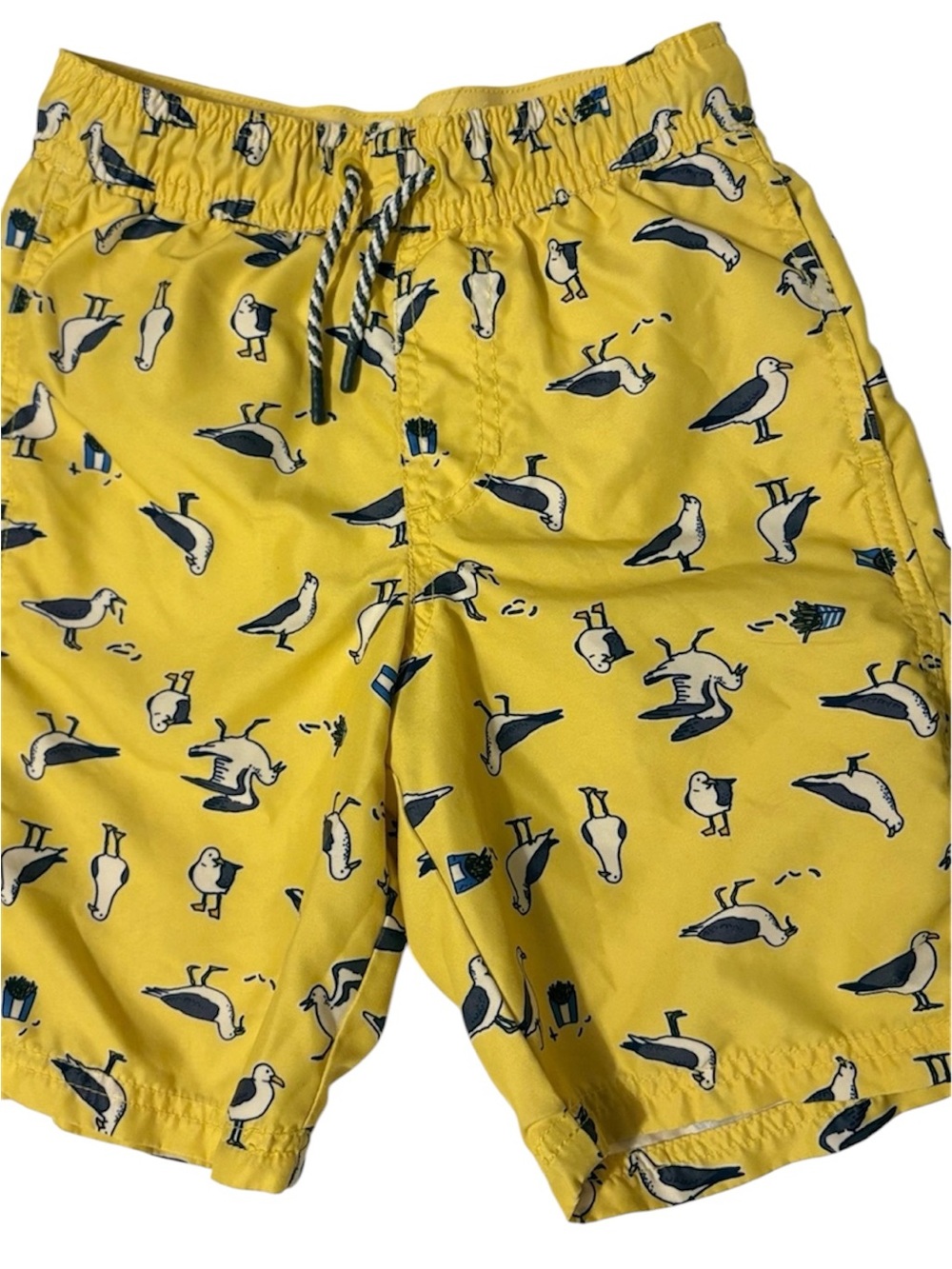 Cat & Jack Yellow Seagull Print Swim Shorts